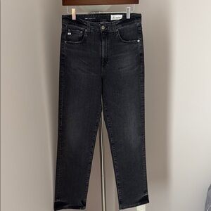 Ag Adriano Goldschmied High Rise Black Jeans